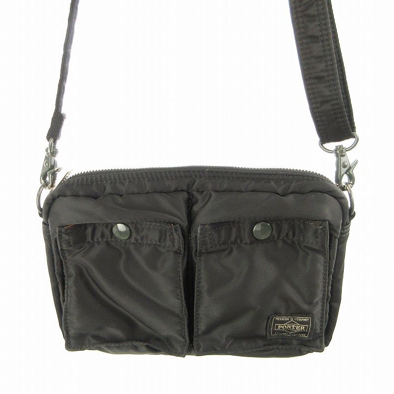 ポーター PORTER タンカー TANKER ショルダーバッグ 斜め掛け ウエストバッグ スリング コンパクト ブラック 黒 23cm×15cm×4cm 鞄