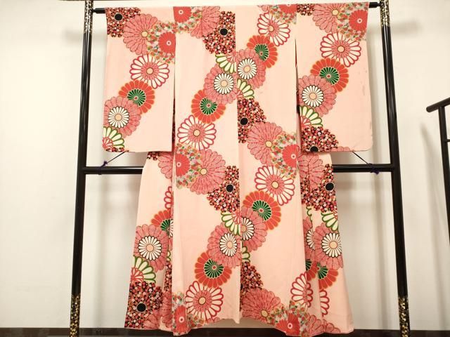 平和屋着物∵アンティーク　大正ロマン　女の子　十三参り　子供　舞花文　逸品　DABH5286ea