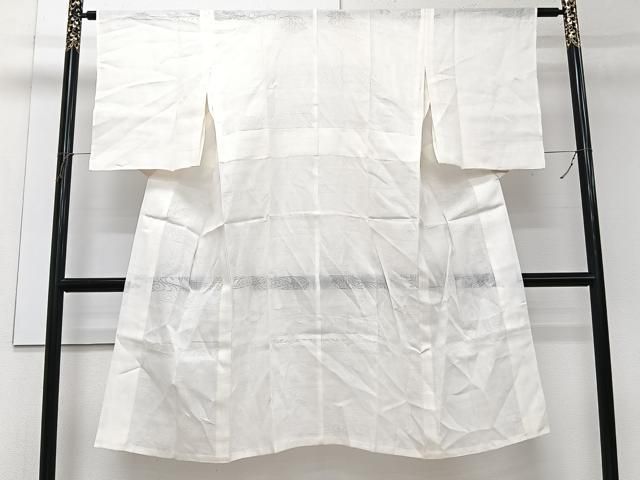 平和屋着物＊夏物　長襦袢　流水楓紋紗　生成り色　麻　逸品　CABJ9885xi