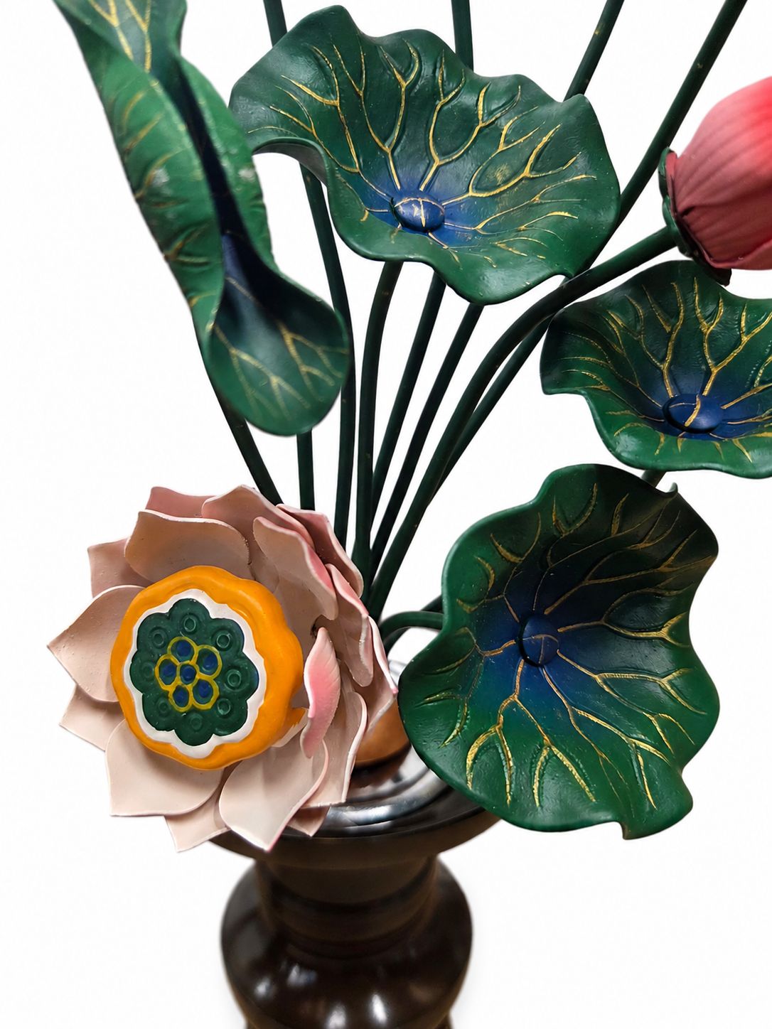 国産 常花 極彩色 7号 11本立 一対 のみ花立別売 仏具 保管美品 在庫限り