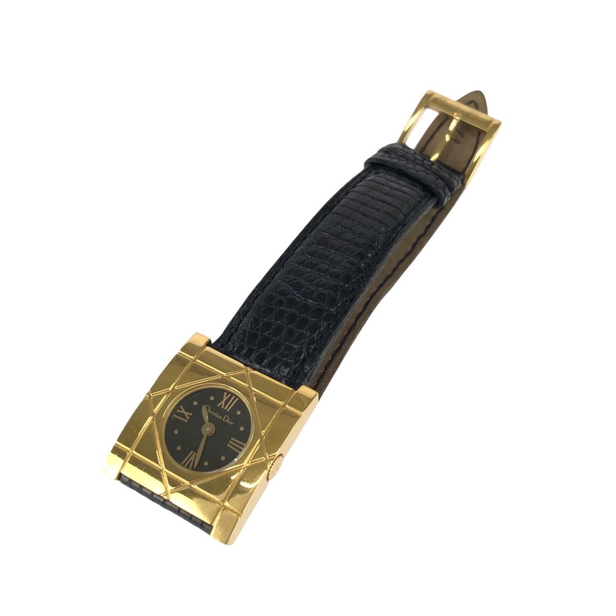 【ジャンク】Dior ディオール カナージュ D82-150 腕時計 クオーツ 美品 Dior ディオール ヴィンテージ カナージュ クールカレ ブラック