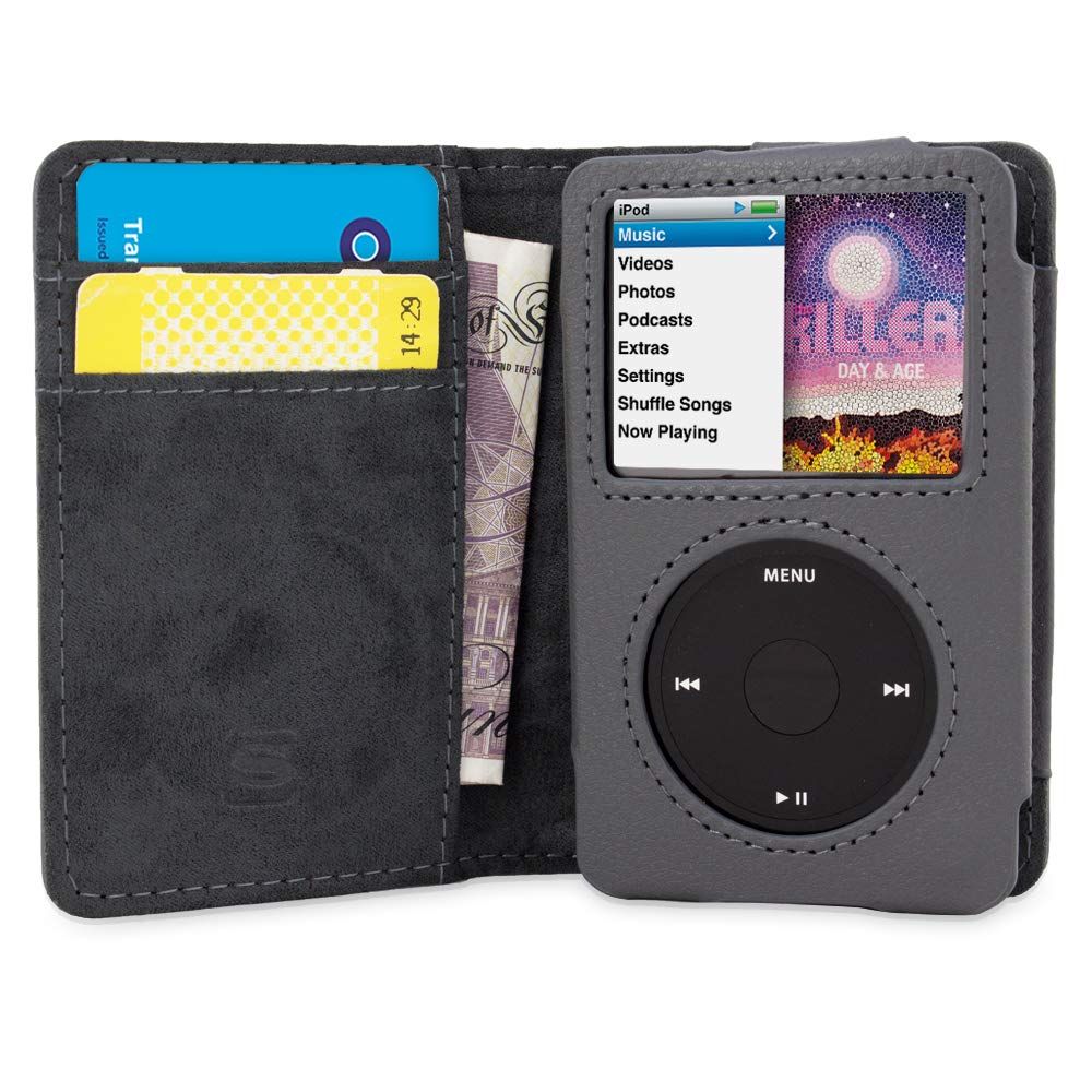 UK Snugg iPod Classic Notebook PU Leather Case - with Lifetime Warranty (Grey)