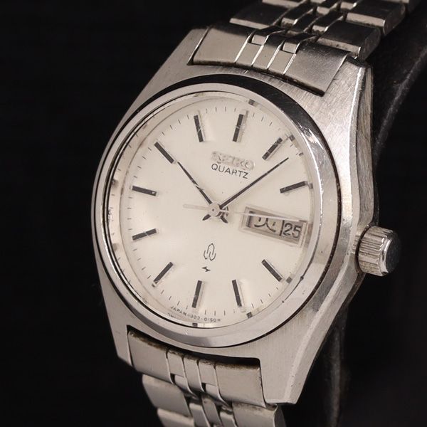Seiko 4303-0020 QZ Silver Dial Day Date Ladies Watch KRH 2000000 NSK
