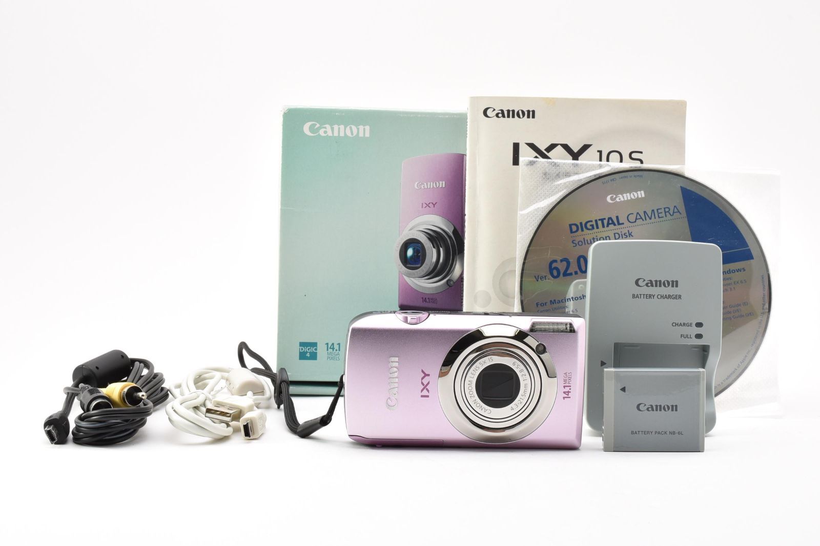 ■ Good Condition ■ Canon IXY10S Pink PC1467 “Operation Confirmed, Original Box, Charger, and Battery Included” Digital Camera Digital Camera Digital Camera Display #A1620