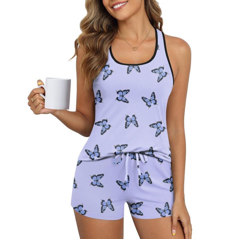 エコアー レディース アンダーウェア ナイトウェア ショートパンツ ノースリーブ Ekouaer Womens Tank Topajama Set Comfy Sleevelessleepwearac