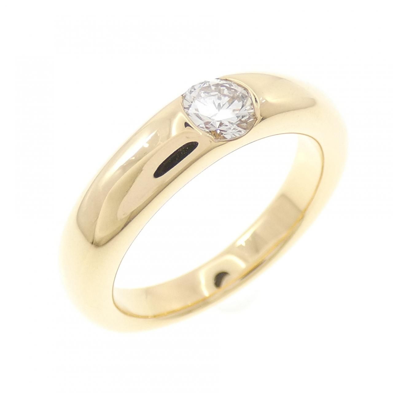K18YG solitaire diamond ring 0.34CT