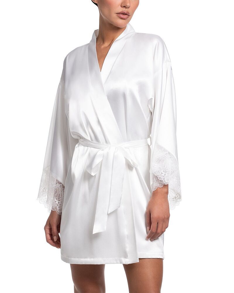 インブルーム レディース アンダーウェア ナイトウェア サテン レース In Bloom by Jonquil Satin Lace Cuff Robe Ivory アイボリー