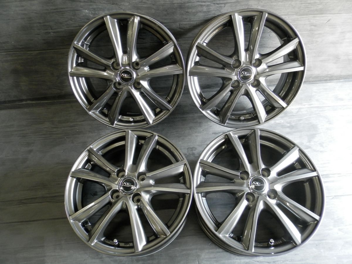アクア ウェッズ NIRVANA NV 社外 15インチアルミホイール 4本SET 5.5J +42 4H 100 73φ ヤリス フィット 16,500円