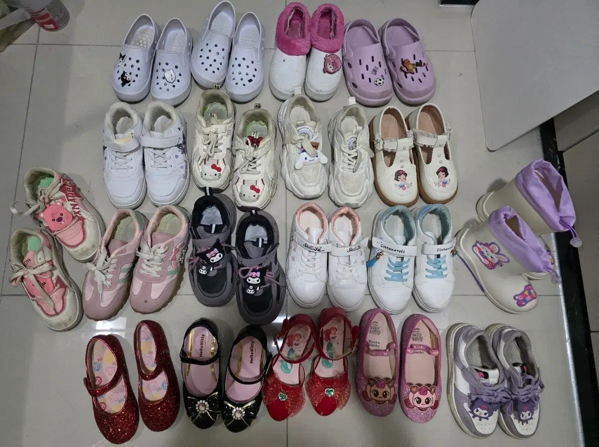 女の子 靴 スニーカー ルームシューズ 長靴 シューズ セット 200-210 サイズ