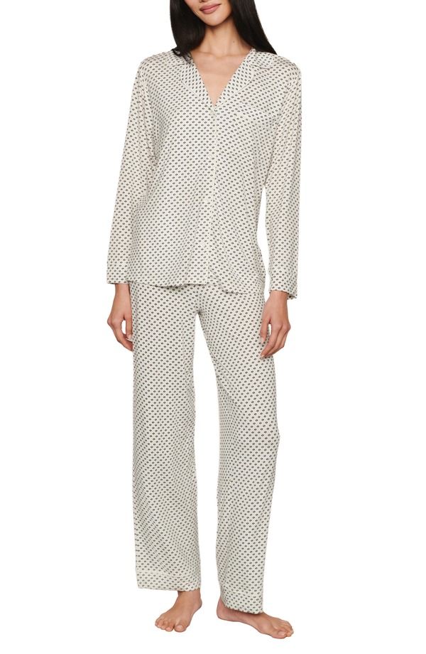 エバージェイ レディース アンダーウェア ナイトウェア プリント Eberjey Gisele Printed Long Pajamas Tide Dot Ivory Ivory アイボリー 32,370円
