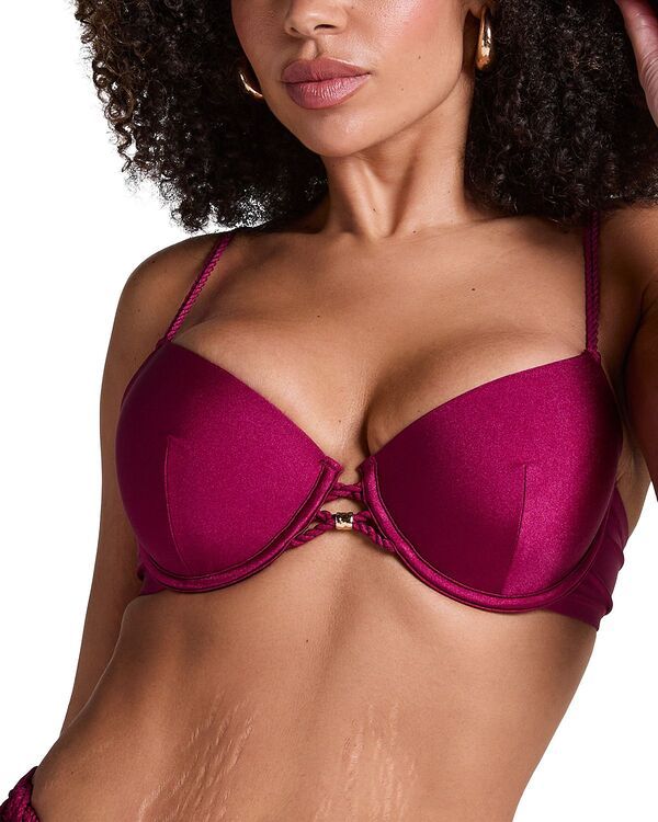フンクミュラー レディース 水着 トップのみ Hunkemller Marrakech Padded Underwired Bikini Top Beaujolais
