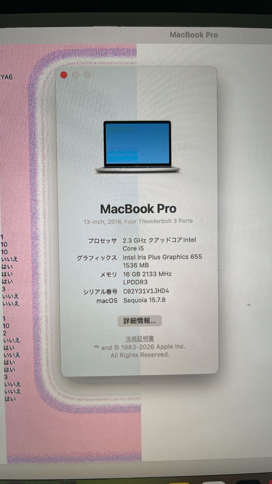 ジャンク】MacBook Pro 13