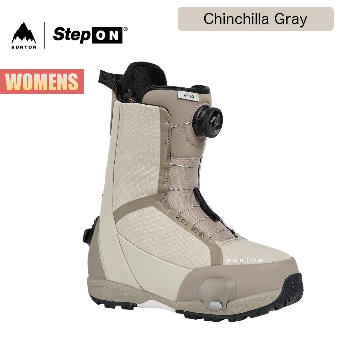 バートン ステップオン ブーツ レディース 26-27 Burton ウェイブレンジ ワイド Chinchilla Gray Womens Waverange Step On Boots Wide BOA® ウィメンズ スノーボードブーツ 正規品 32,175円