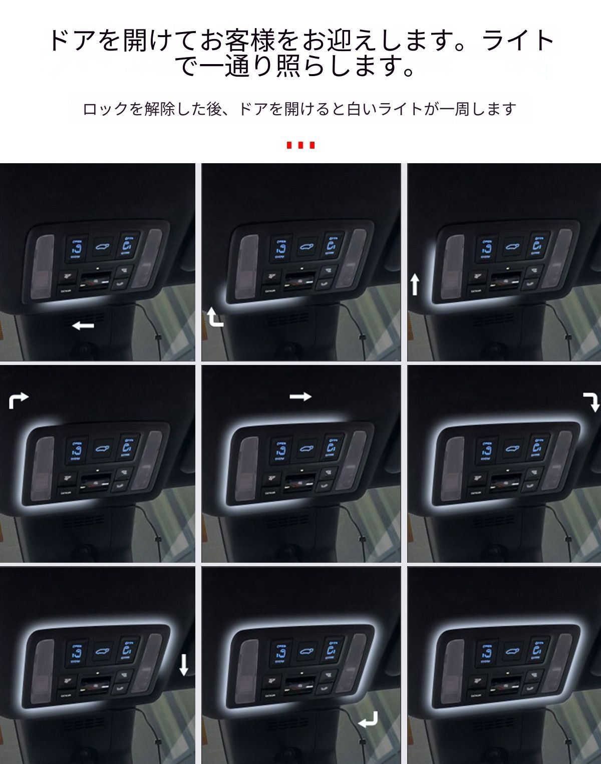 トヨタ VOXY／NOAH 90系対応 ルーフアンビエントライト 72色 LEDイルミネーション ウェルカム点灯 シフト表示色連動 自動カラー ...