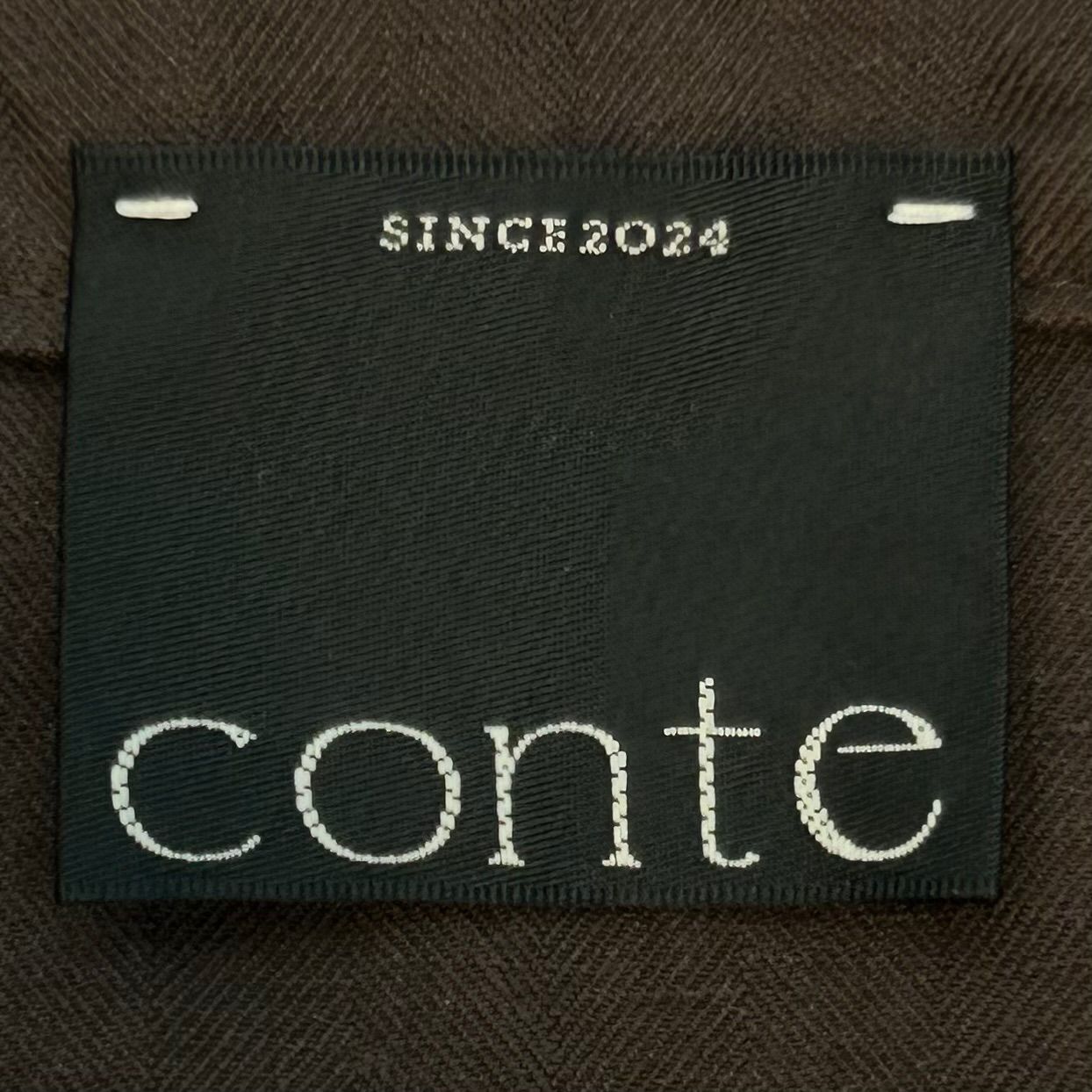 CONTE コンテ ヘリンボーンVネックオールインワン フロントジップ V