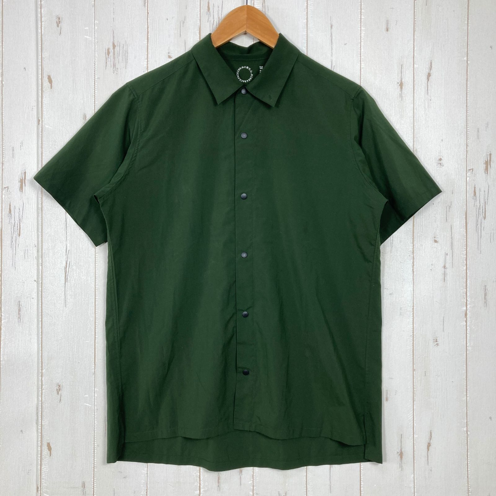 ✉️Men's S グリーン系 Yamatomichi ( 山と道 ) UL ショートスリーブ シャツ UL Short Sleeve Shirt ポリエステル ウェア トップス インナー シャツ ショートスリーブシャツ 化繊 z000