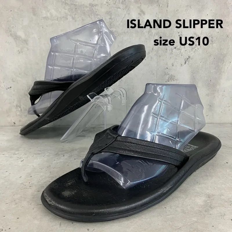 ISLAND SLIPPER アイランドスリッパ 10 28cm サンダル クラシック レザー トングサンダル ビーチサンダル トング PB202 クラシック ブラック アイランドプロ スリッパ ビーサン 靴 カジュアル ★ ■◆