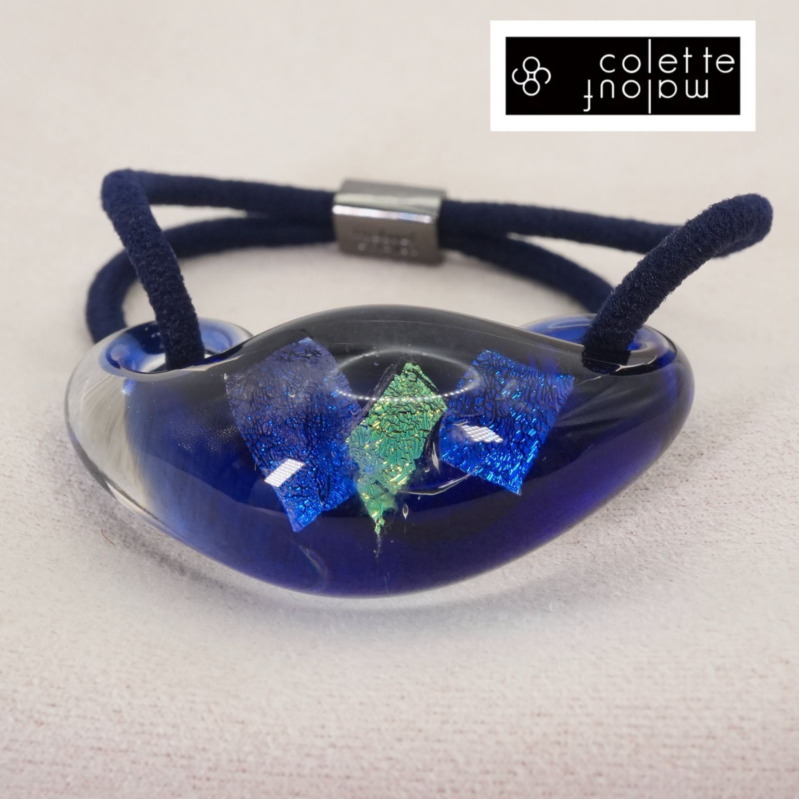 美品 コレットマルーフ グラスポニー ネイビー /26-0256