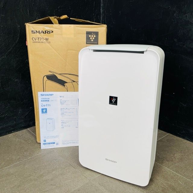 シャープ 衣類乾燥除湿機 【中古】動作保証 SHARP CV-T71-W 2026年製 プラズマクラスター ホワイト 085054/24246