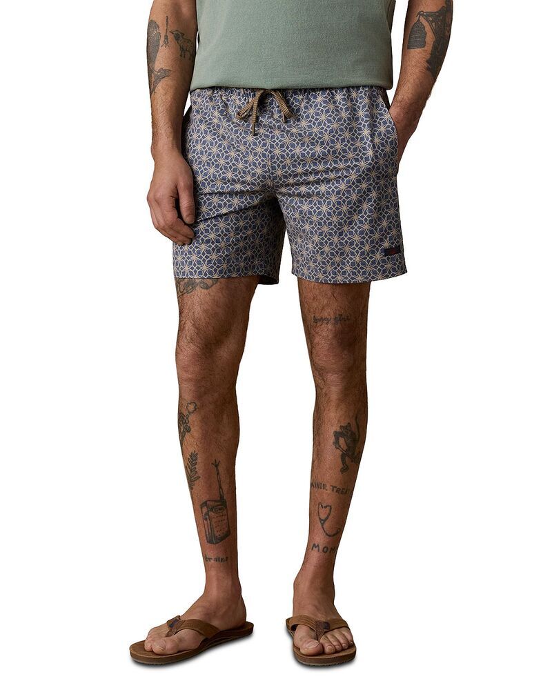 ファレティ メンズ アンダーウェア ボクサーパンツ Faherty All Day 6 Trunks Golden Lotus Tile