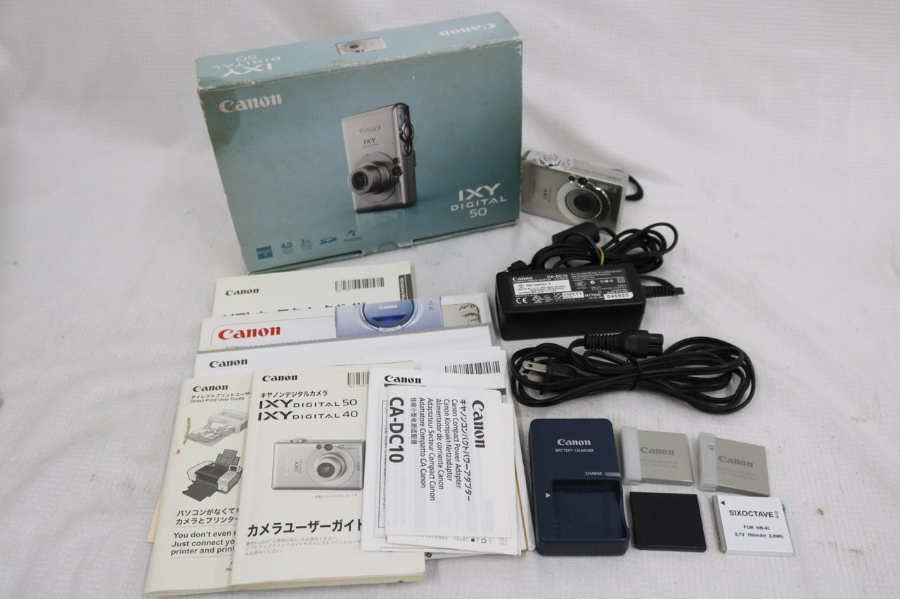 [Return Guarantee] [with original box] Canon Canon IXY DIGITAL 50 3x many accessories compact digital camera e18382