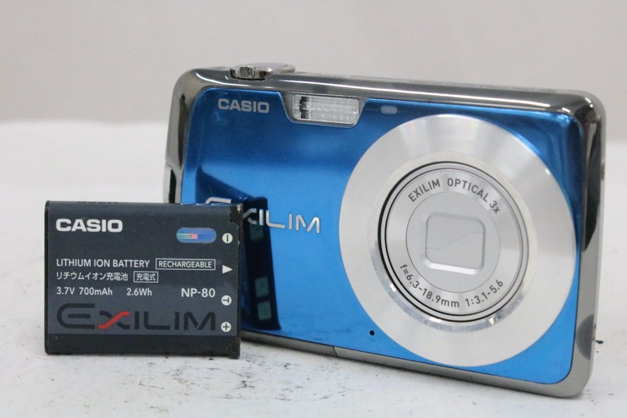 [Return Guarantee] Casio Casio EXILIM EX-Z1 3x Compact Digital Camera with Blue Battery e18563