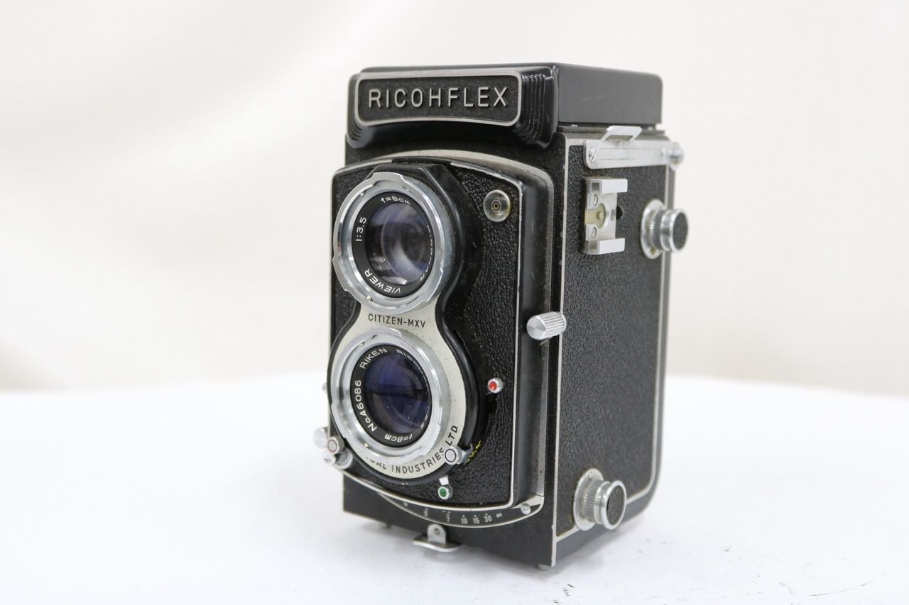 【返品保証】 リコー Ricoh RICOHFLEX RIKEN RICONAR 8cm F3.5 二眼カメラ e18872