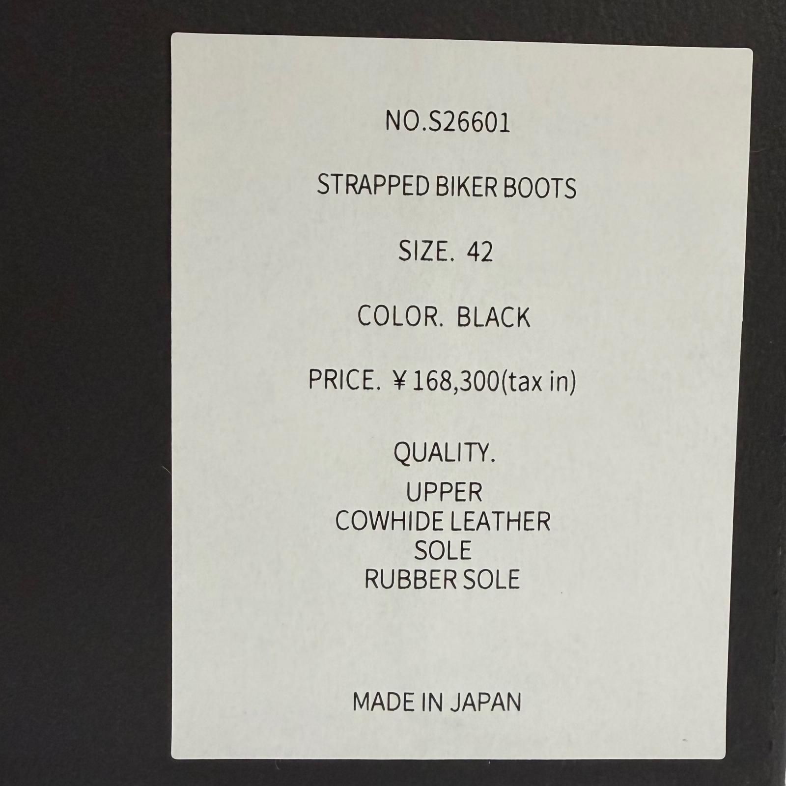 未使用品▽ORIMI オリミ 26SS STRAPPED BIKER BOOTS レザー ベルト