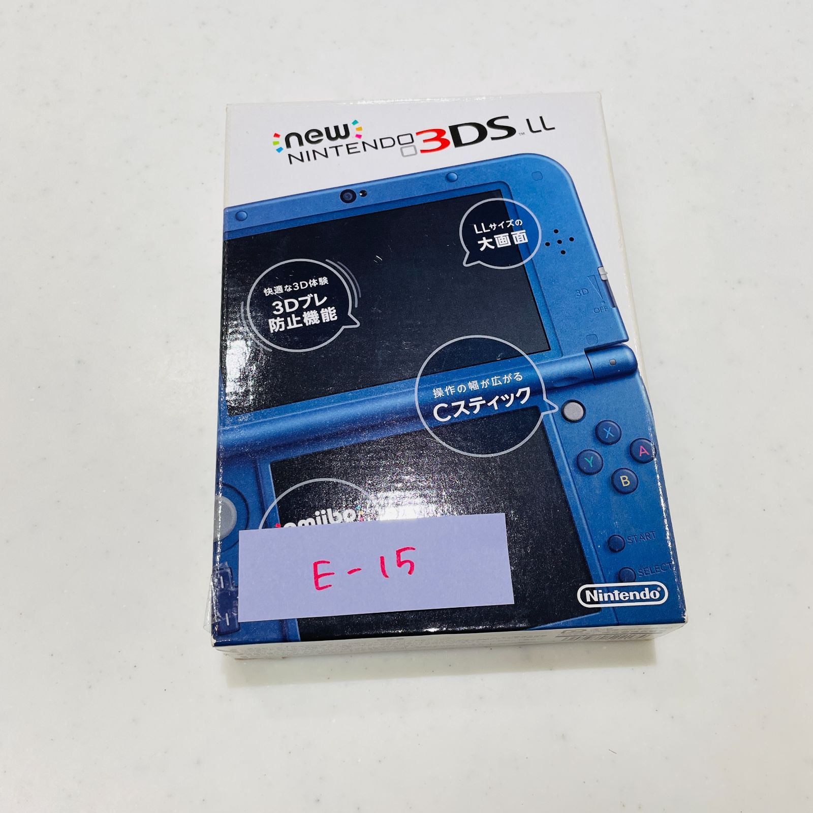 【目立った傷なし】Newニンテンドー3DS LL メタリックブルー 外箱・説明書・ARカード・タッチペン付 ※内箱なし 任天堂 New3DSLL 本体 青 動作確認済 画面目立つ傷なし 液晶発色良好 ゲーム機 3Dブレ防止 Cスティック RED-001 22,365円