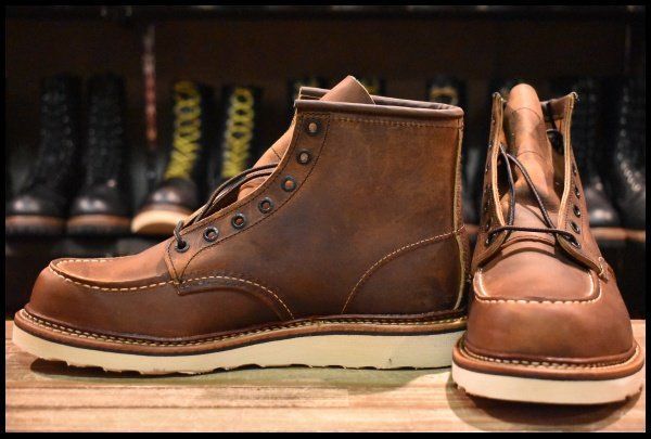 【9D 未使用 22年】レッドウィング 1907 アイリッシュセッター 茶 カッパー ラフ＆タフ モックトゥ ブーツ redwing HOPESMORE【GP886】