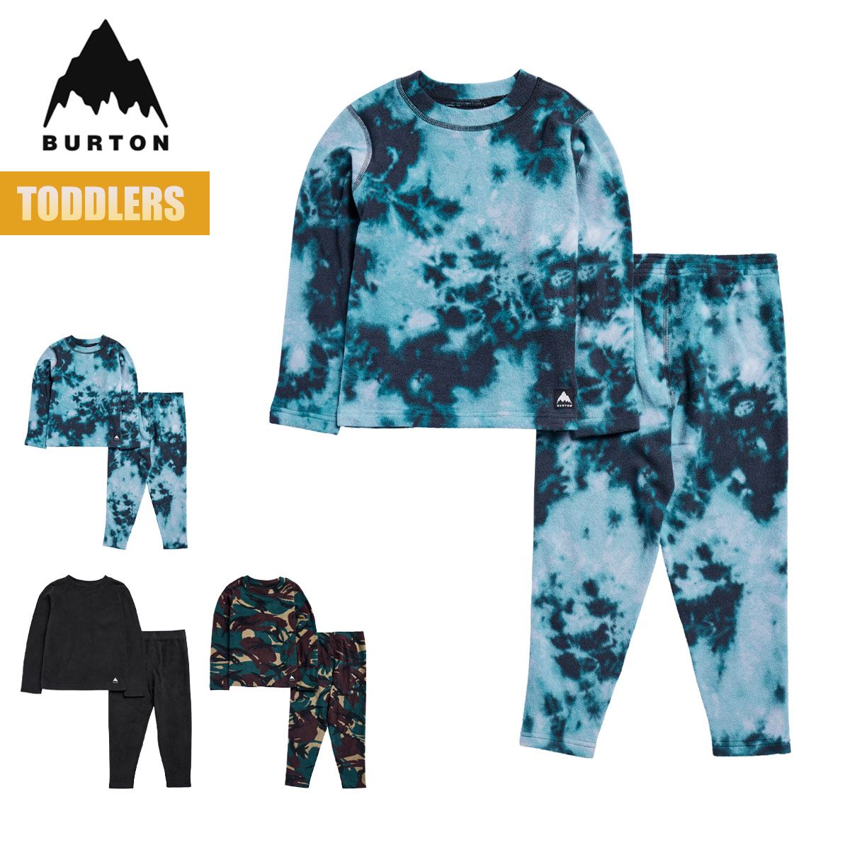バートン ベースレイヤー キッズ 上下セット 26-27 Burton トドラー フリース 27WIN-132141 Toddlers Fleece Base Layer Set スノーウェア ファーストレイヤー インナー セットアップ 子供 男の子 女の子