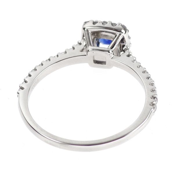 Pt900 サファイア ダイヤモンド リング 0.42ct D0.26ct - メルカリ