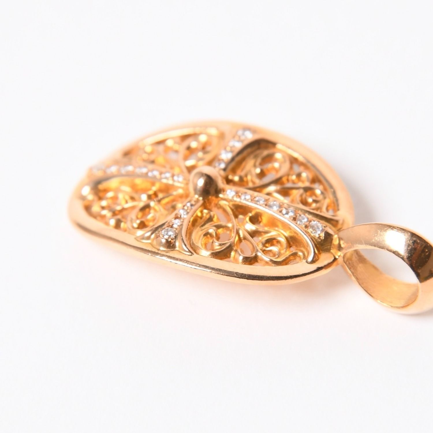 極美品 CHROME HEARTS クロムハーツ 22K TINY CLASSIC OVAL CROSS