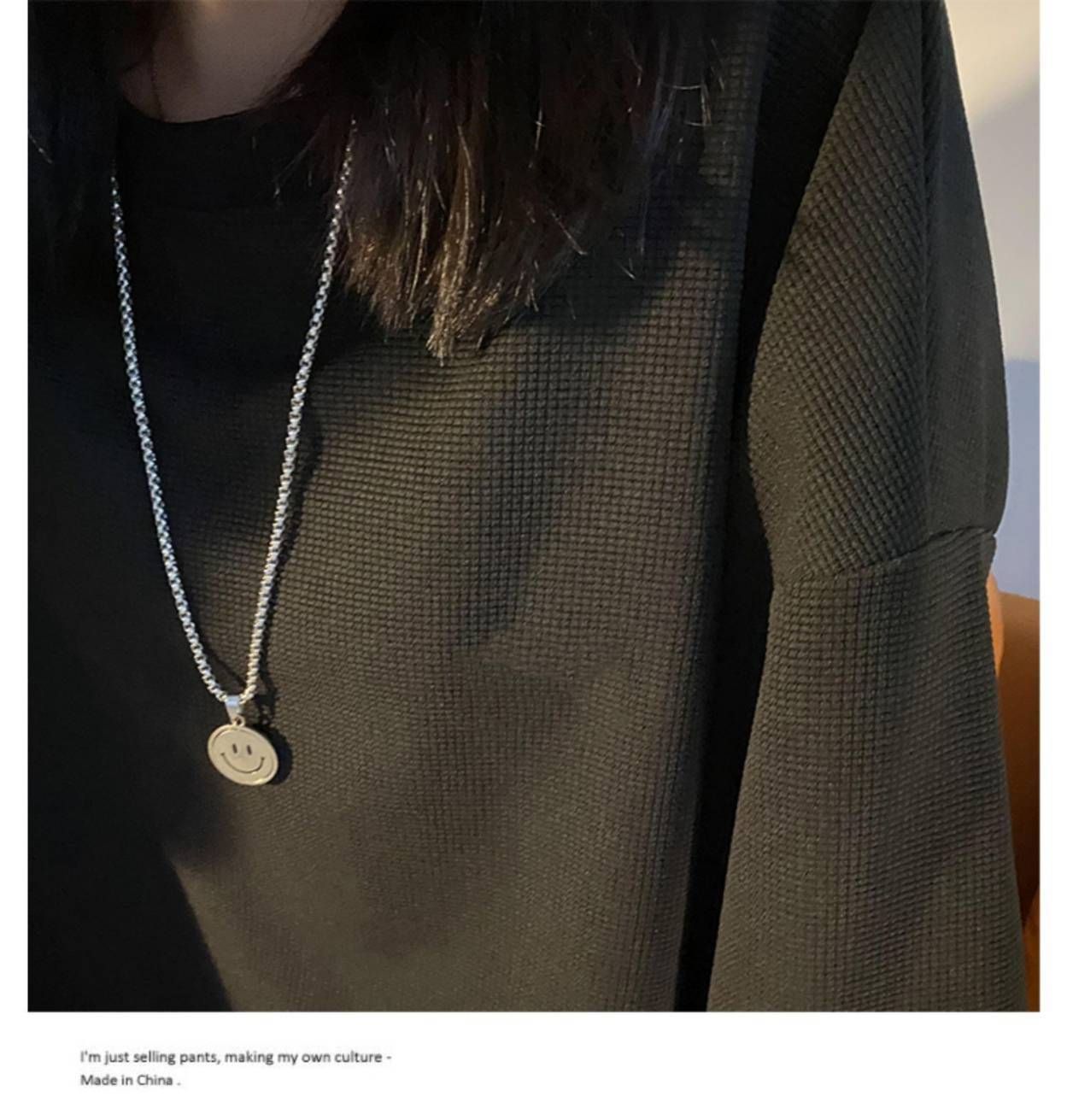 レディース 薄手 トレーナー 長袖 秋服 無地 ゆったり 体型カバー クルーネック トップス ブラック 黒 thumbnail 9