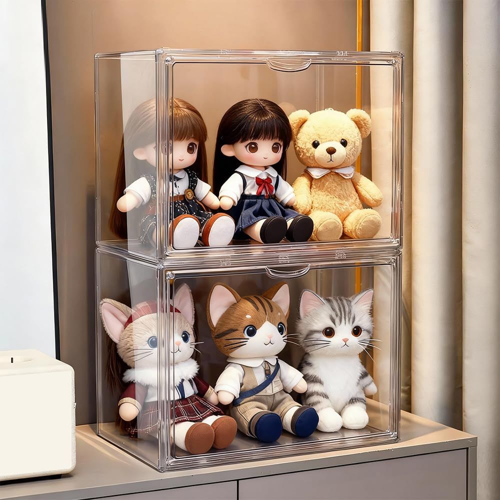 透明 コレクションケース フィギュアケース 透明収納ケース 防塵・UV保護 マグネット式前開き 大容量 組み立て簡単 積み重ね可能 仕切り付き おもちゃ ぬいぐるみ コレクション展示 卓上対応 (40×30×25cm 仕切りなし 5個)AR a1201688 9,424円