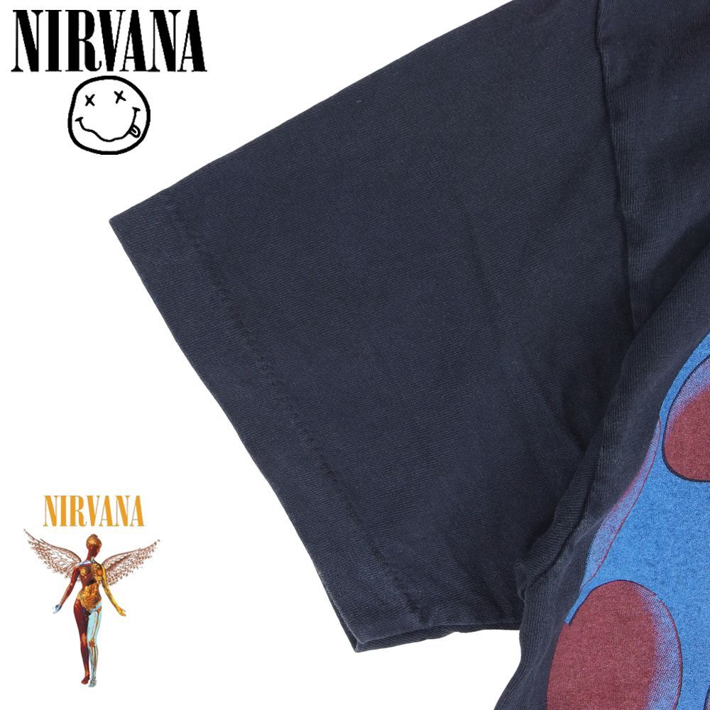 183 NIRVANA ニルヴァーナ Tシャツ ハートシェイプ USA ブラック