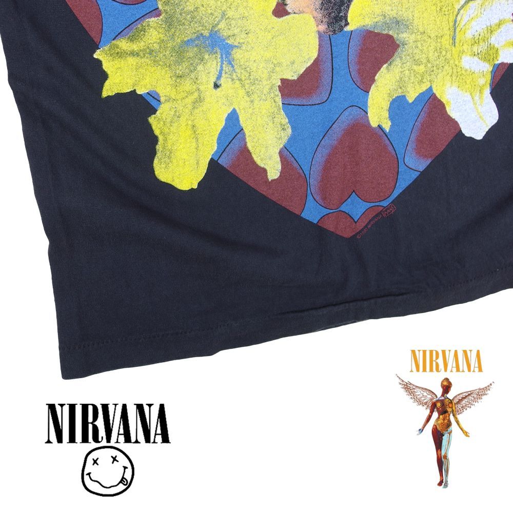 183 NIRVANA ニルヴァーナ Tシャツ ハートシェイプ USA ブラック