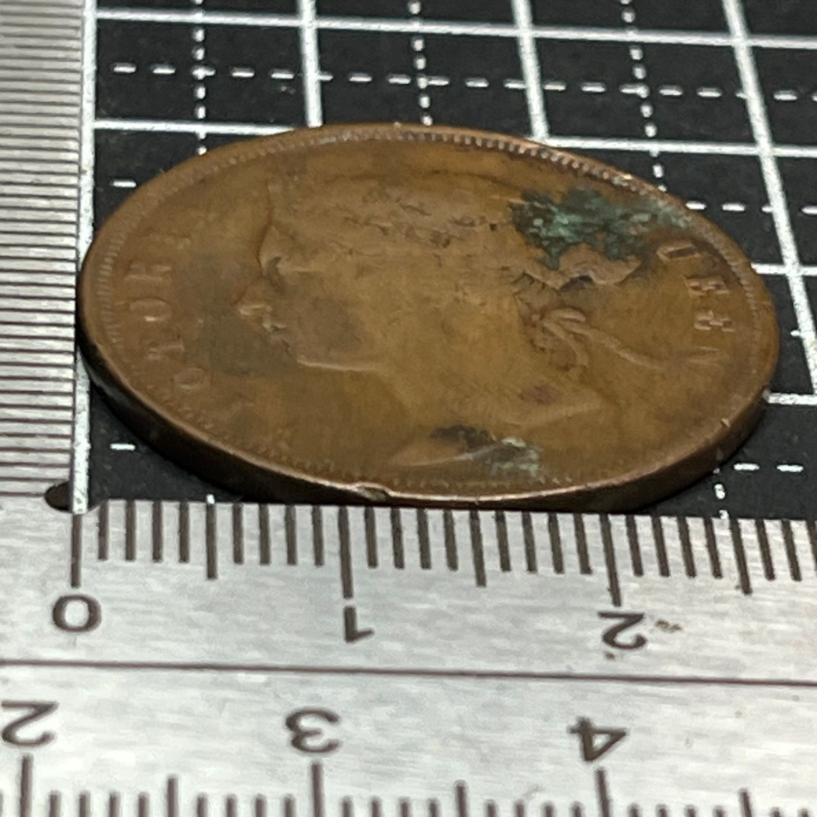 古銭】1876年 英領海峡植民地 1セント銅貨 ヴィクトリア女王 若年肖像