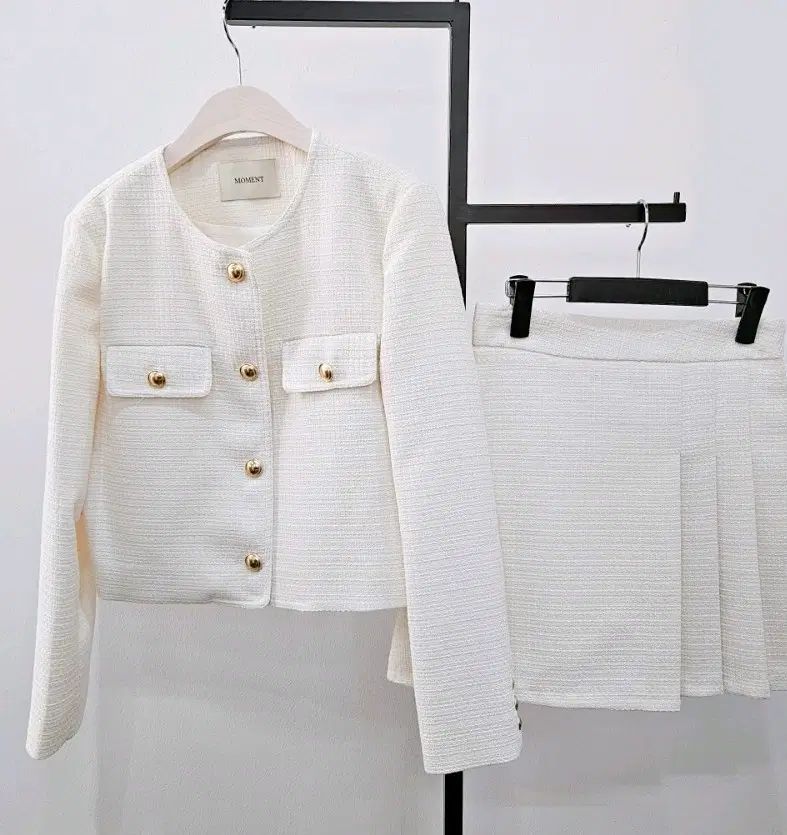 新品 ツイード セットアップ アイボリー s m