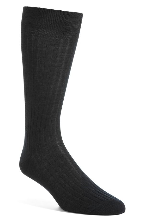 カナーリ メンズ アンダーウェア 靴下 リブ ウール Canali Ribbed Wool Blend Socks Navy ネイビー 8,861円