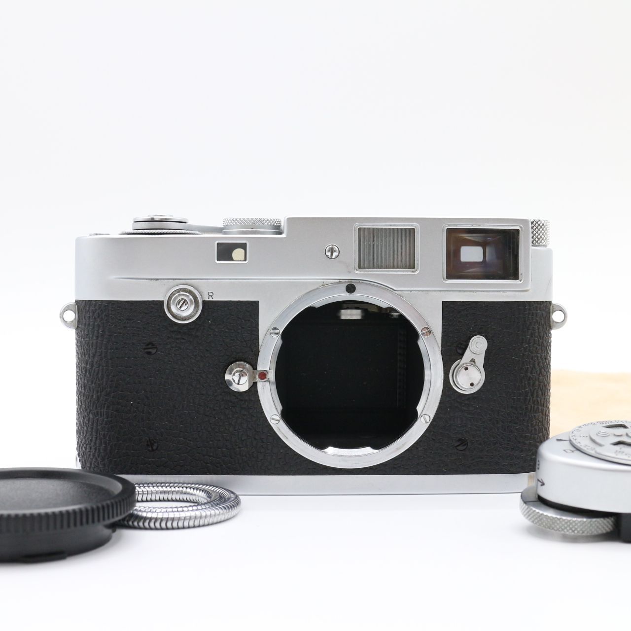 <<露出計（MERERMC）付き！！>>【良品】LEICA M2 ライカ 初期型 内ギザ Rボタン リワインド シルバー #LE2027566