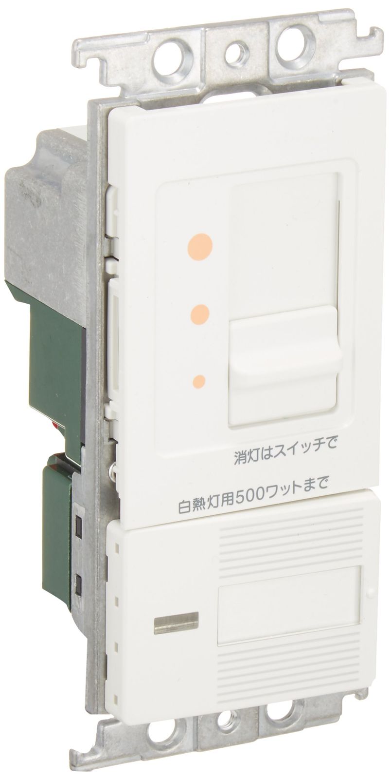 パナソニック(Panasonic) コスモシリーズワイド21 埋込調光スイッチC ほたるスイッチC 白熱灯用500W スライド式 ホワイト AC100V 500W WTC57625WK [単品]
