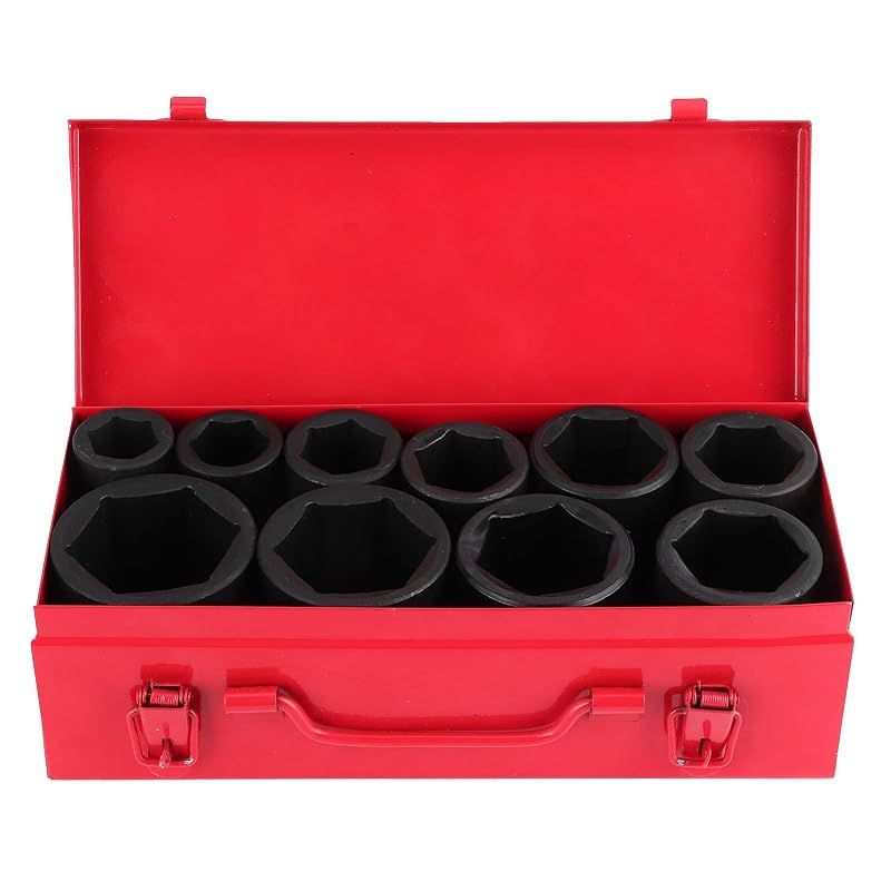 【新品】 ochun 3/4インチドライブインパクトソケットセット、10個メトリック6ポトディープソケ22?50mm、Cr Mo鋼製、収納ボックス付き、自動車修理およびワークショップ用 0 7,679円