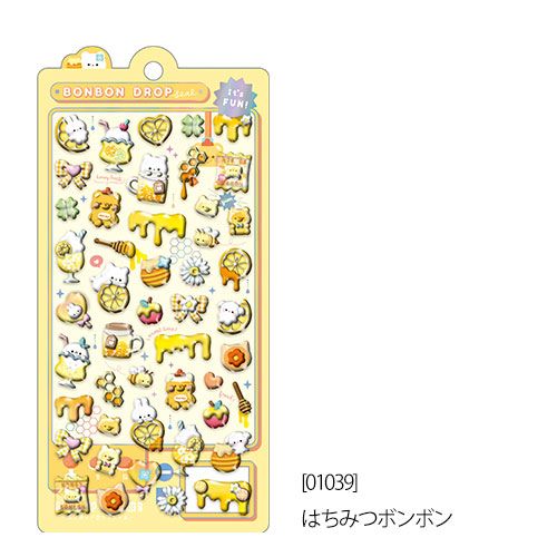 ボンボンドロップシール 4枚セットF 【クーリア正規品】 はちみつ