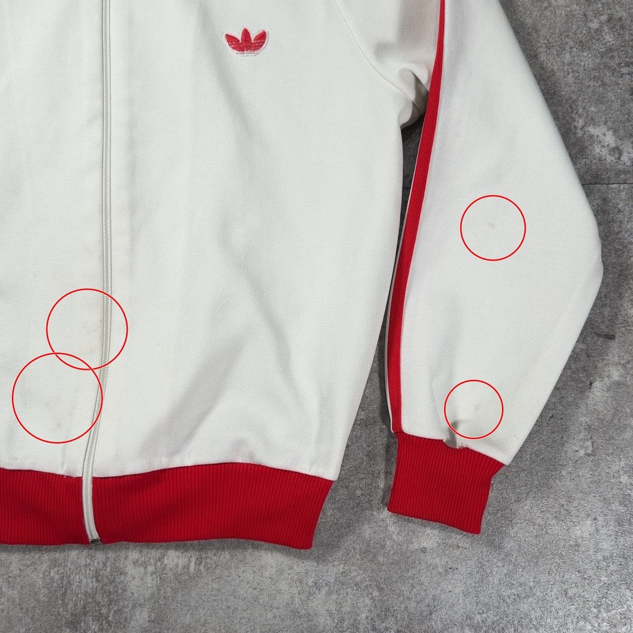 adidas アディダス 80's トラックジャケット デサント製 2号 ホワイト