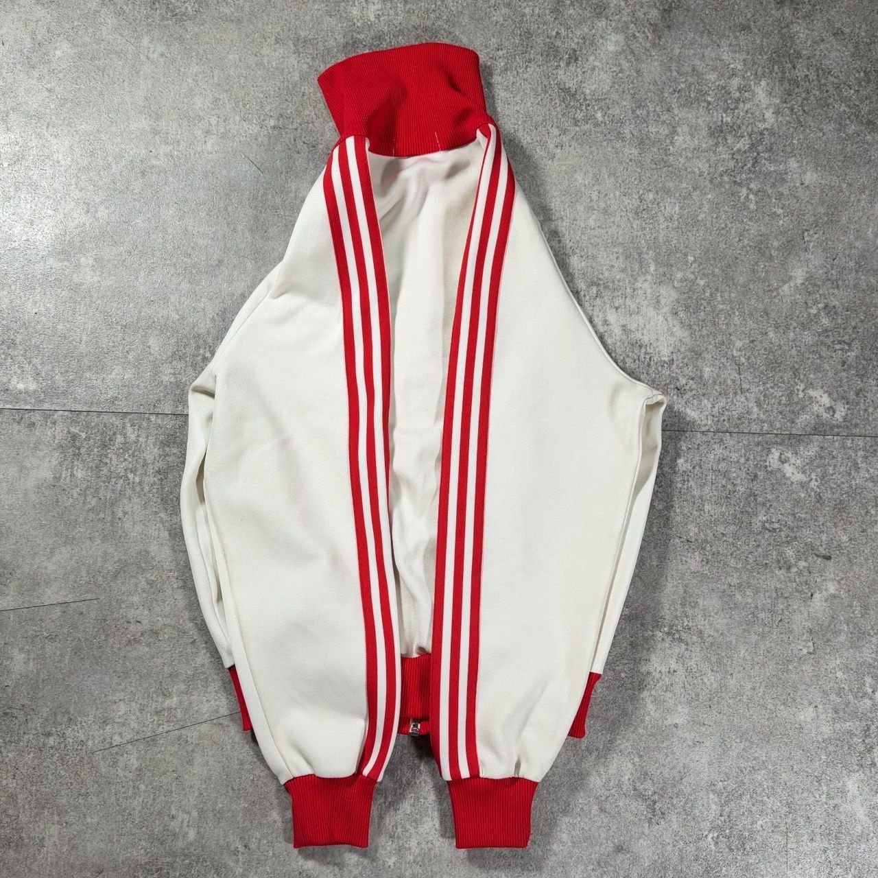 80's  2号 トラックジャケット デサント製 adidas アディダス 80's トラックジャケット デサント製 2号 ホワイト