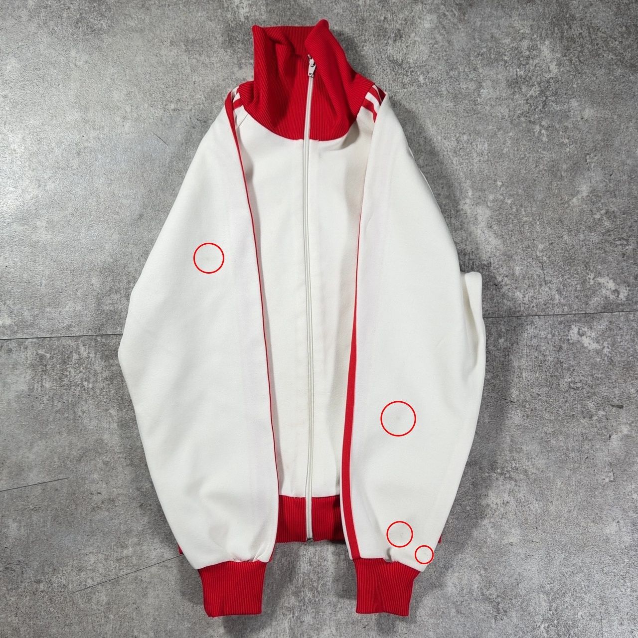 adidas アディダス 80's トラックジャケット デサント製 2号 ホワイト