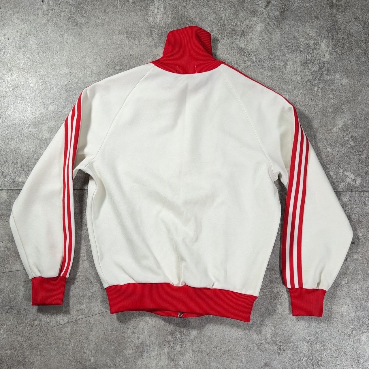 ☆  アディダス トラックジャケット 80s 古着 デサント　2 adidas アディダス 80's トラックジャケット デサント製 2号 ホワイト