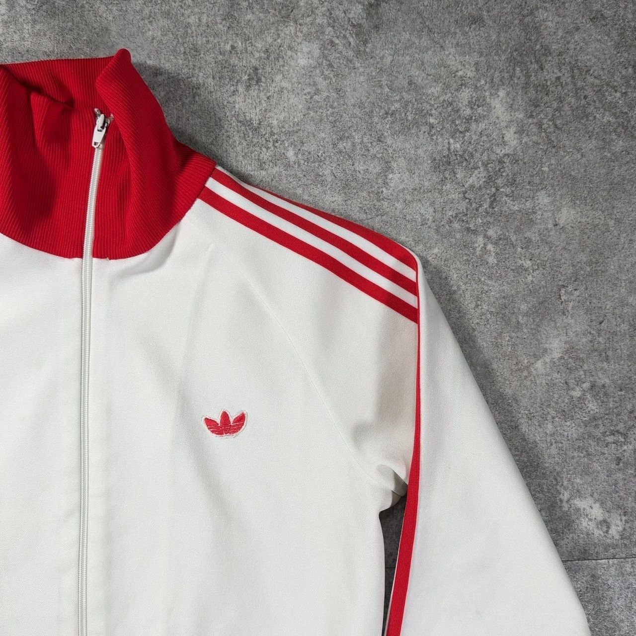 adidas アディダス 80's トラックジャケット デサント製 2号 ホワイト