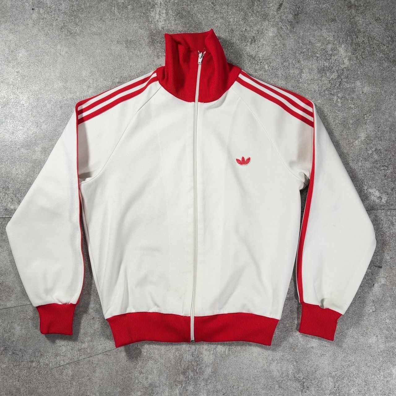 80's  2号 トラックジャケット デサント製 adidas アディダス 80's トラックジャケット デサント製 2号 ホワイト